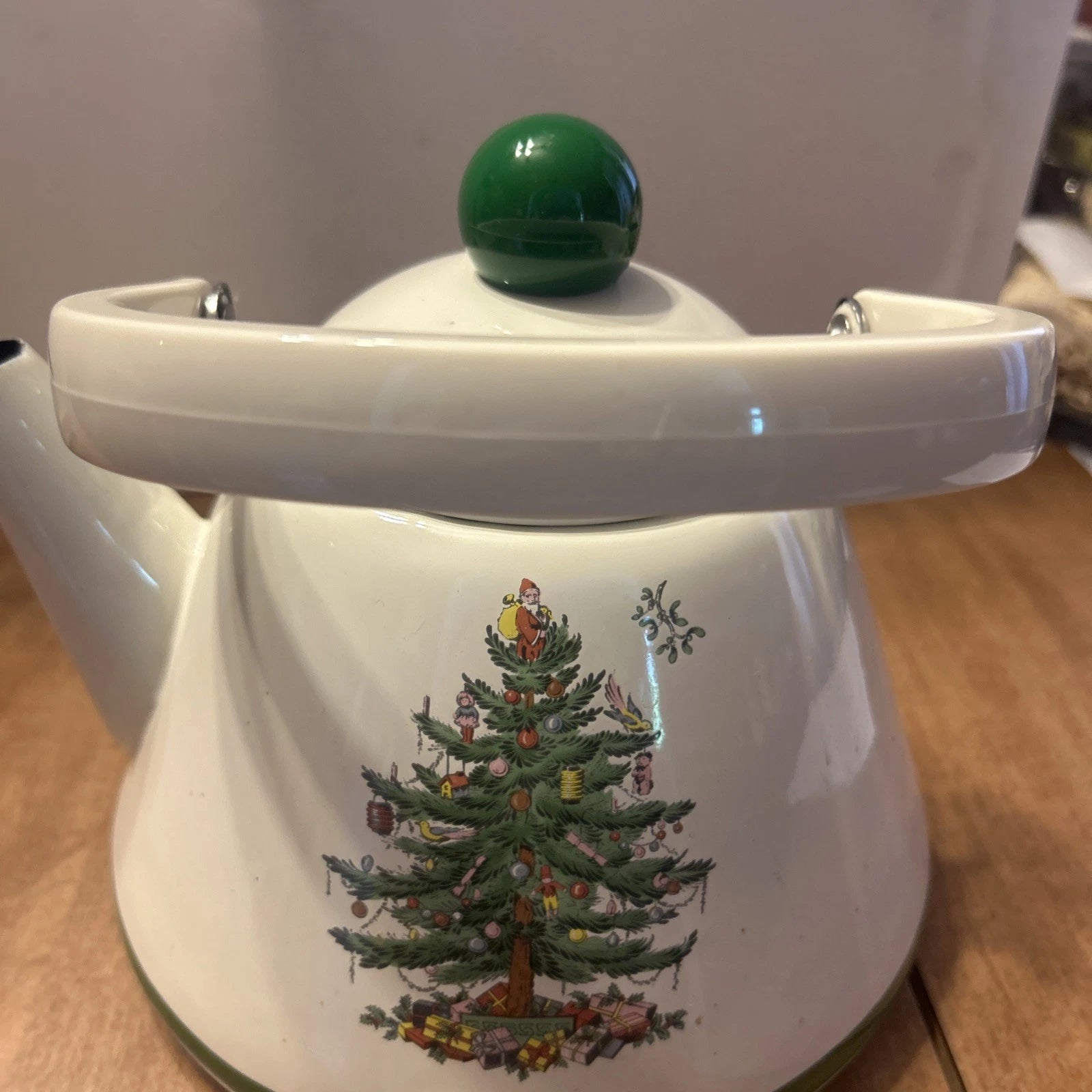 Spode Christmas Tree Tea Kettle Porcelain Enamel On Steel New Old Stock | eBay