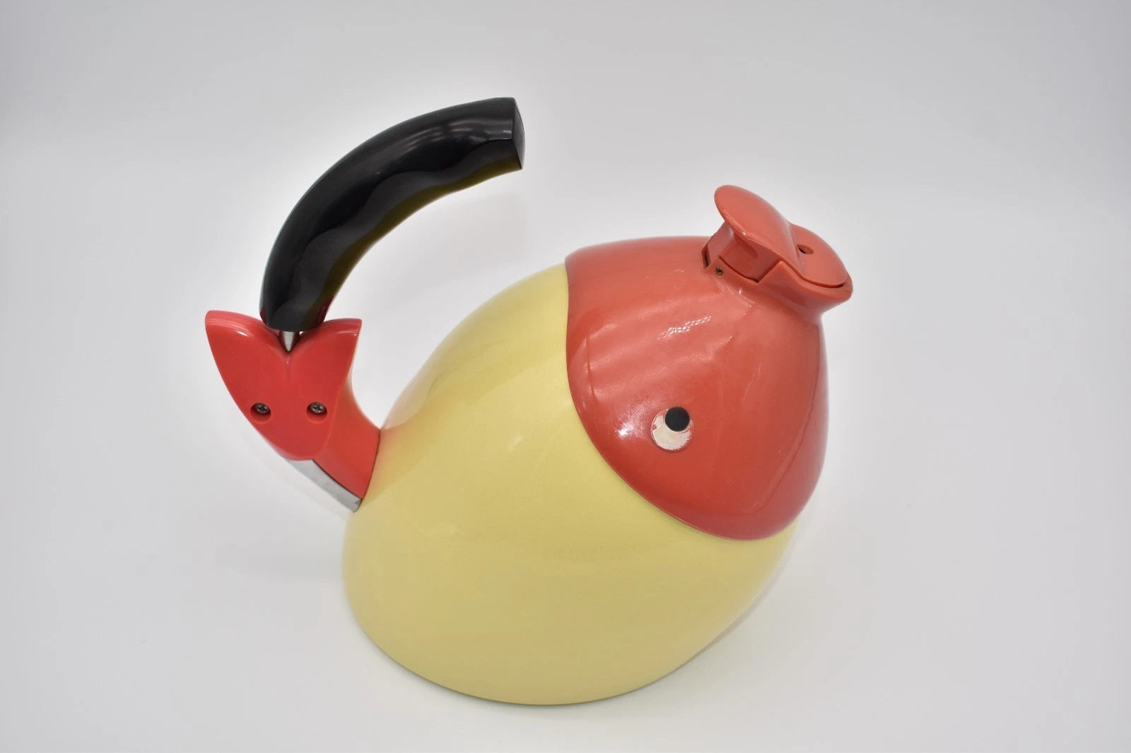 Very Rare Vintage 1998 VIA Ancona ~ Yellow Enamel Fish Teapot | eBay