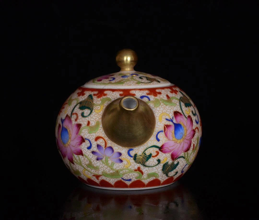 OLD CHINESE COLOUR ENAMEL PORCELAIN TEAPOT YONGZHENG MARKED ST1025 | eBay