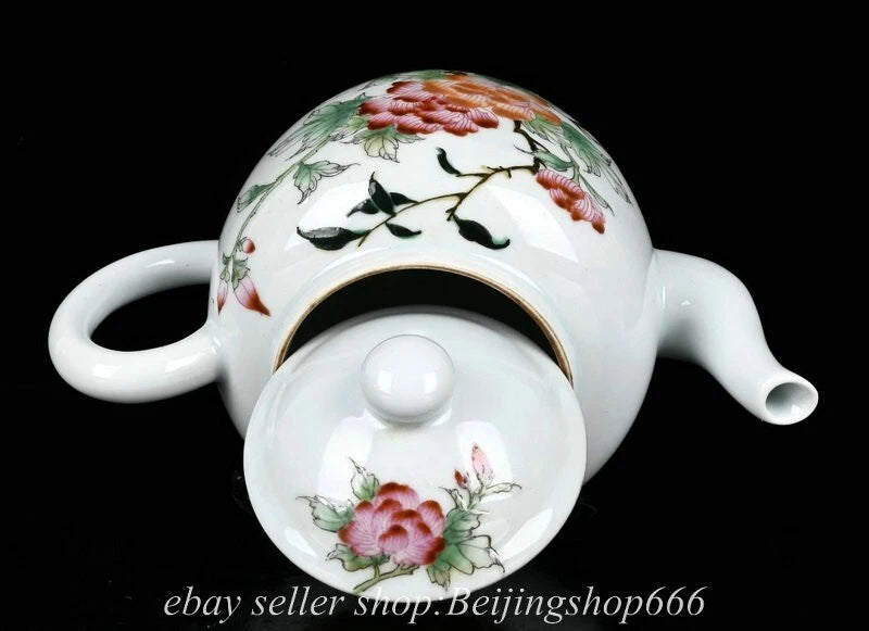 6.8" Old Chinese Kangxi Enamel Porcelain Dynasty Flower Tea Pot Kettle | eBay