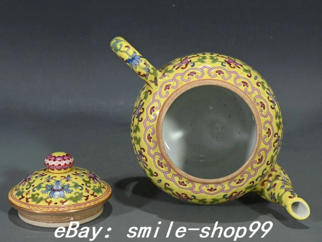6.6'' Old Yongzheng Enamel Colour Porcelain Gilt Flower Pattern Teapot Teakettle | eBay