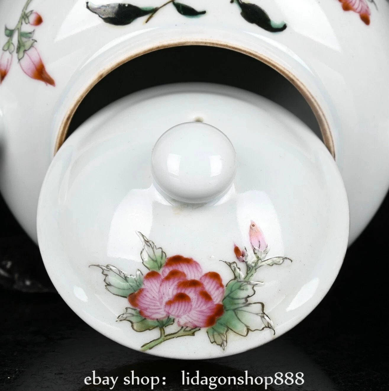 6.8" Qing Kangxi Marked Enamel Porcelain Flower Words Pattern Wine Tea Pot | eBay