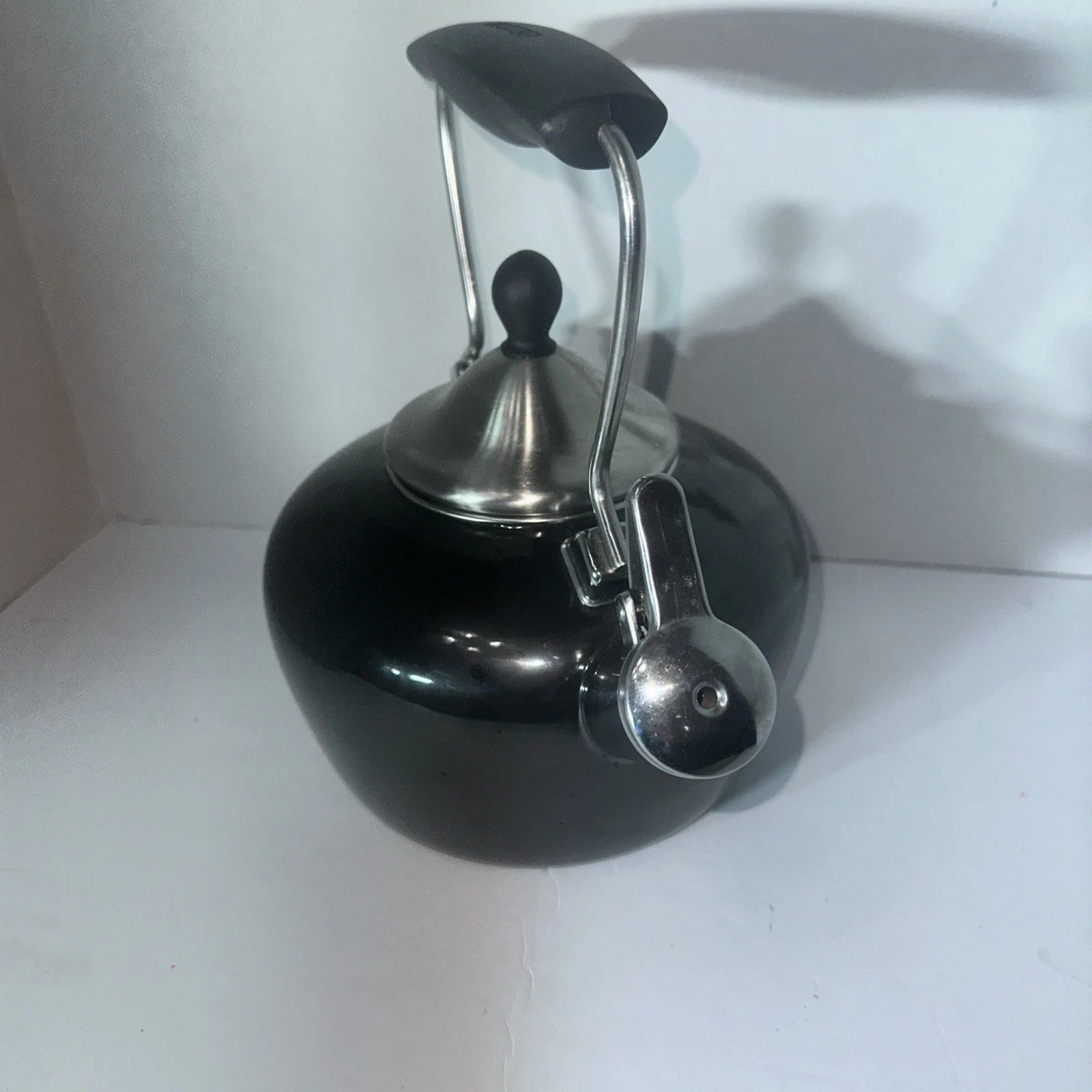 Chantal Whistling Tea Kettle Teapot Black Enamel Black Handle | eBay