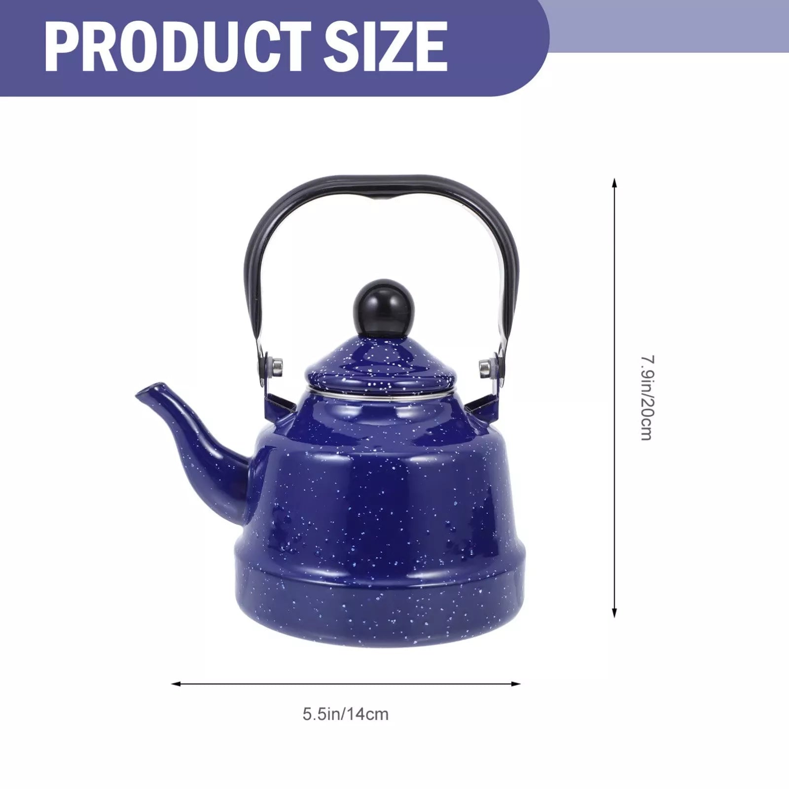 Enamel Kettle 1.1L Porcelain Teapot Enamel Tea Pot Whistling Tea Kettle Stain... | eBay