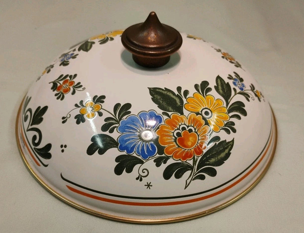 ASTA White Floral Enamelware Old Amsterdam 8.5” Dutch Oven & Teapot PRISTINE!!! | eBay