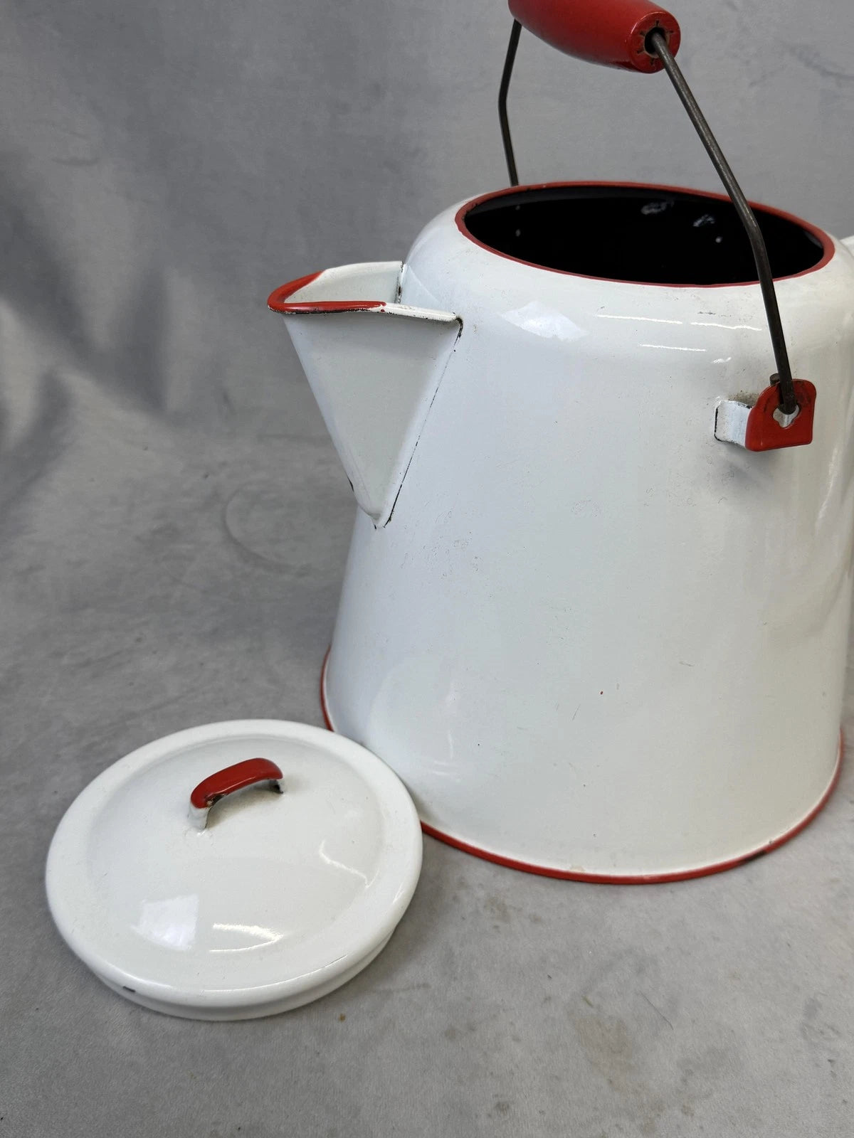 Vintage Enamel Coffee Pot Metal Kettle Rustic Farmhouse Kitchen Decor Teapot | eBay
