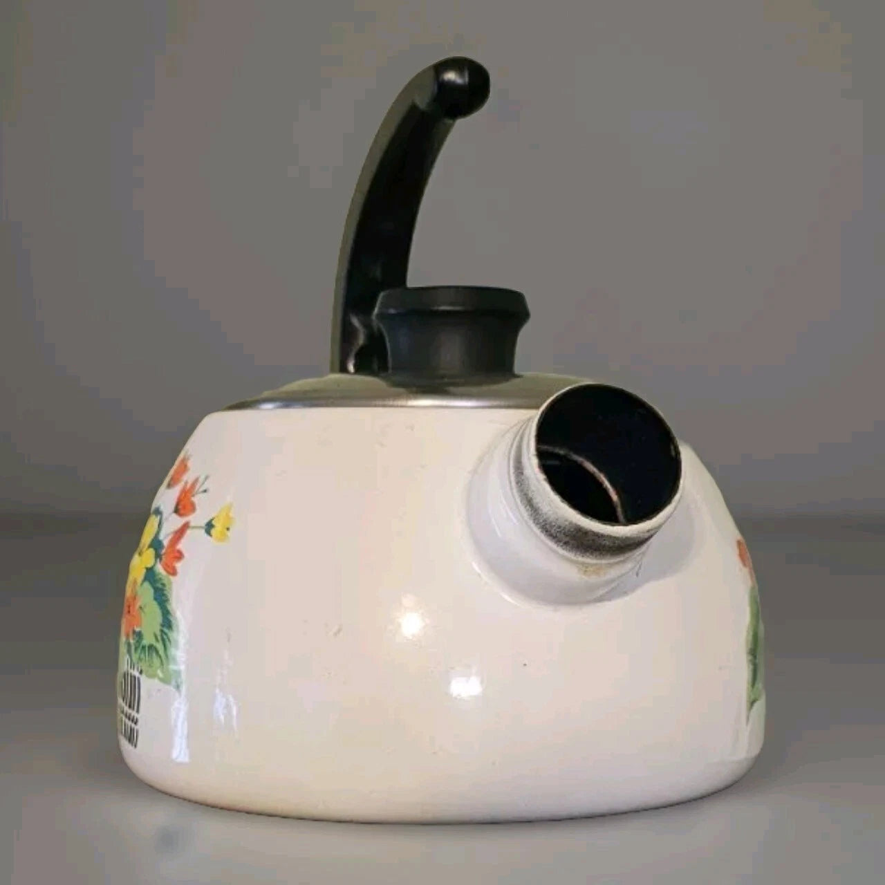 Vintage Enamel Tea Pot With Lid Great Decorative Piece | eBay
