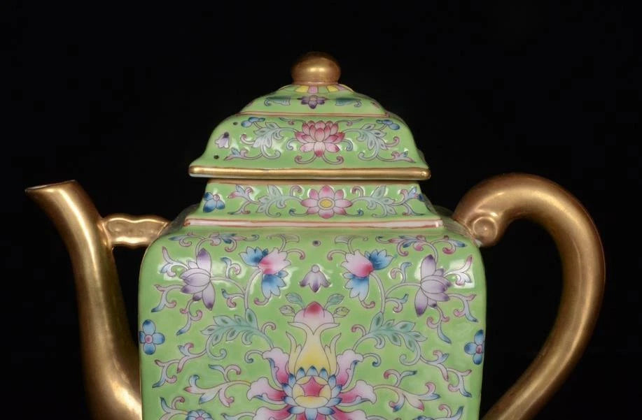 OLD CHINESE COLOUR ENAMEL PORCELAIN TEAPOT YONGZHENG MARKED ST52 | eBay