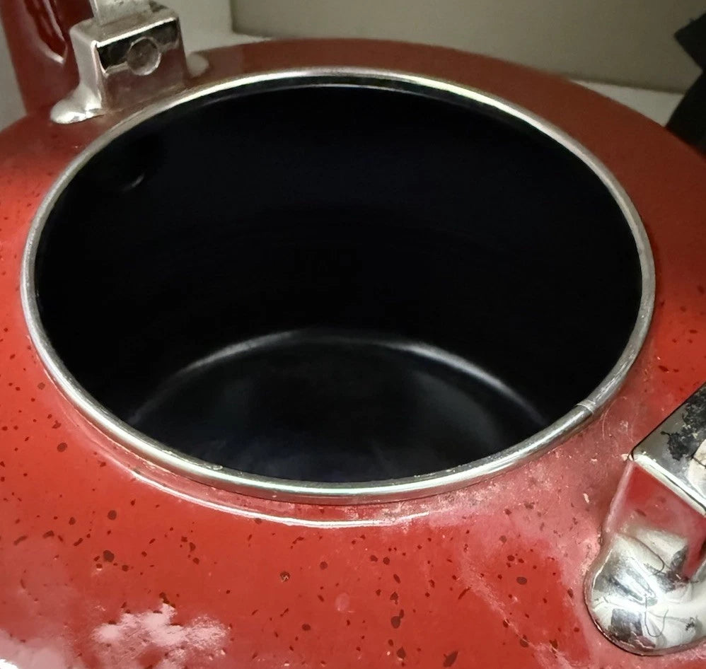 Paula Deen Signature Speckled Dark Burgundy Enamel Tea Kettle Pot Stove Top | eBay