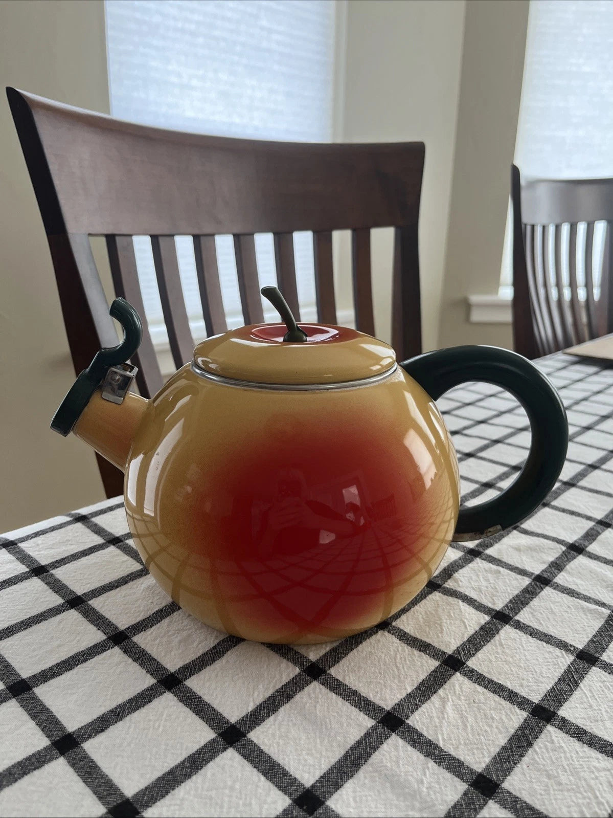 Vintage Enamel MKI Kamenstein Tea Kettle Pot Peach - Loved, Poor Condition | eBay