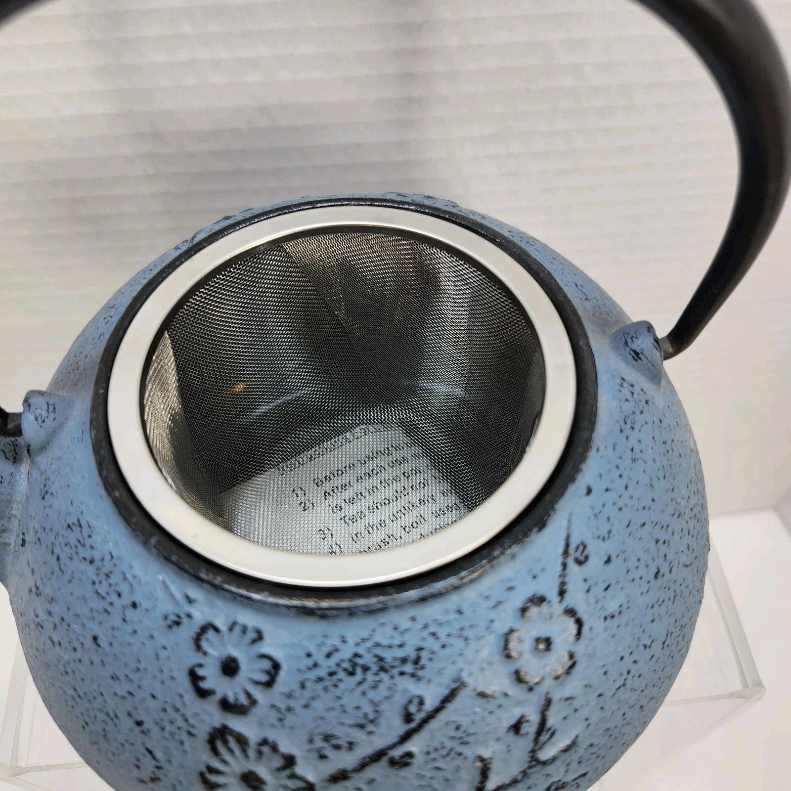 28 oz Cast Iron Teapot Tea Kettle Enamel Interior w/ Infuser Trivet & 4 Cups NEW | eBay