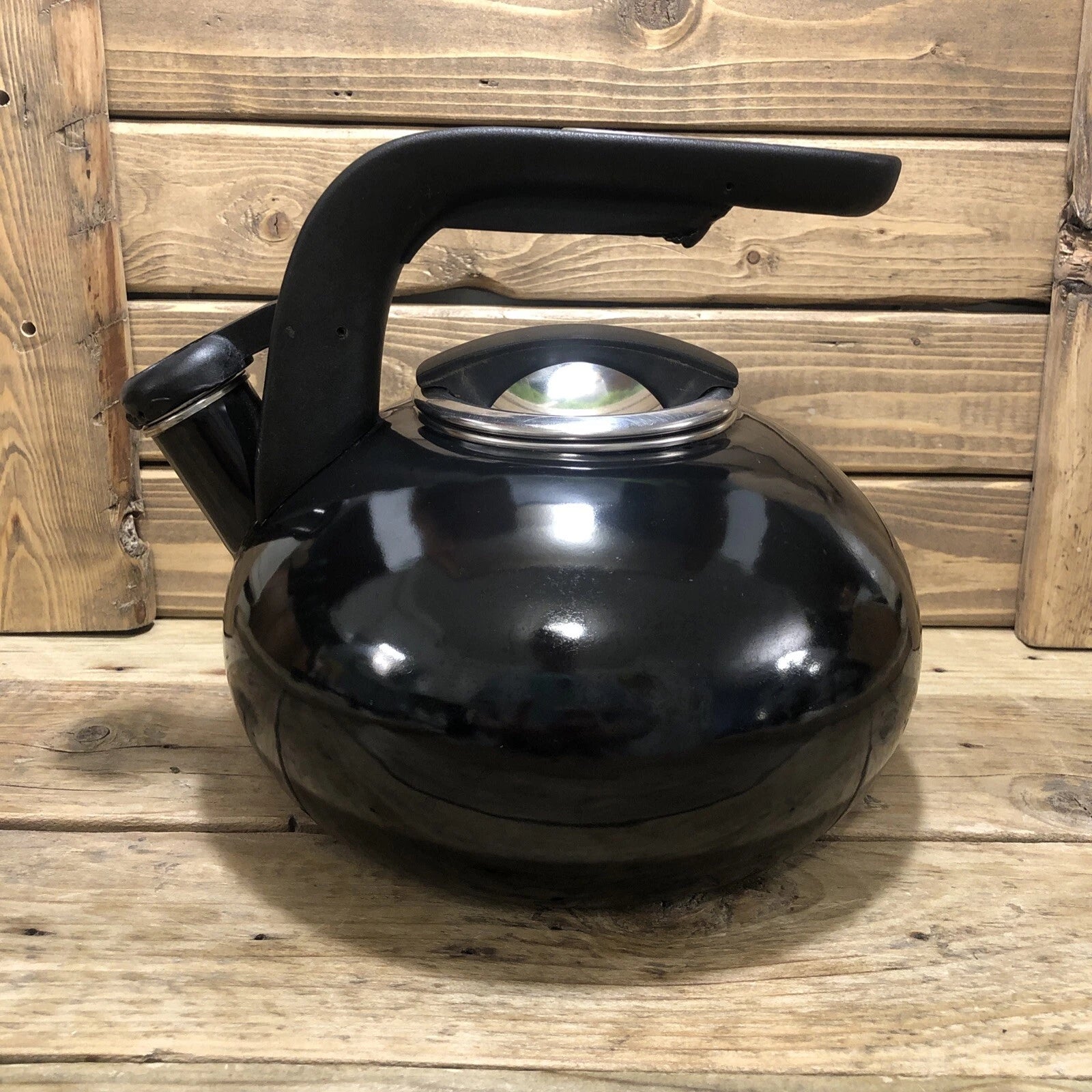 KitchenAid 2 Quart Black Enamel Whistling Teapot Tea Kettle | eBay