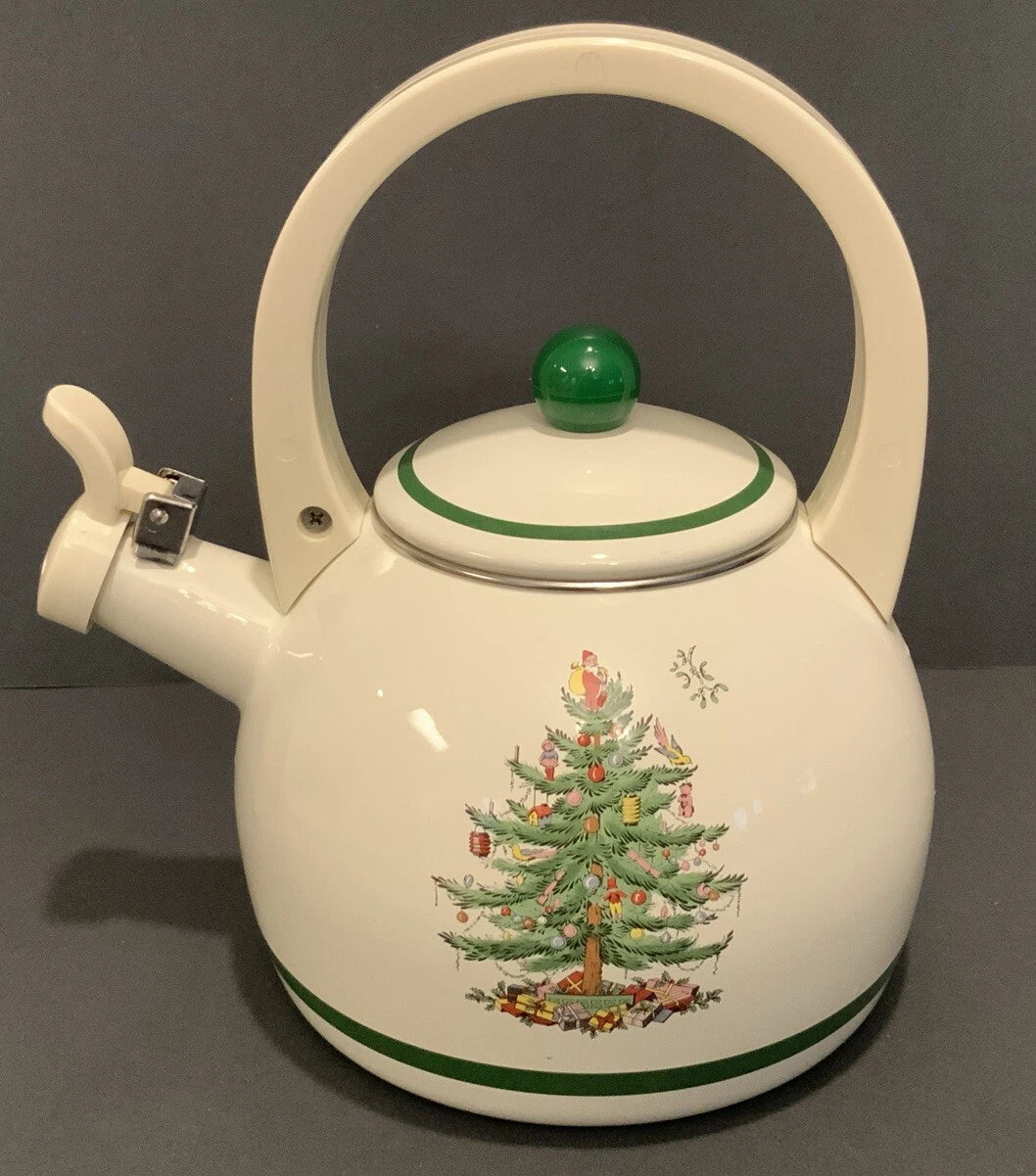 Spode Christmas Tree Whistling Tea Kettle Pot Porcelain Enamel 2.2 Quart | eBay