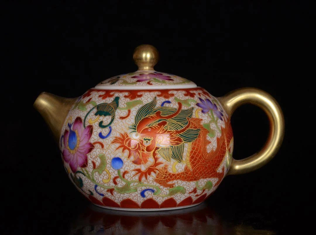 OLD CHINESE COLOUR ENAMEL PORCELAIN TEAPOT YONGZHENG MARKED ST1025 | eBay