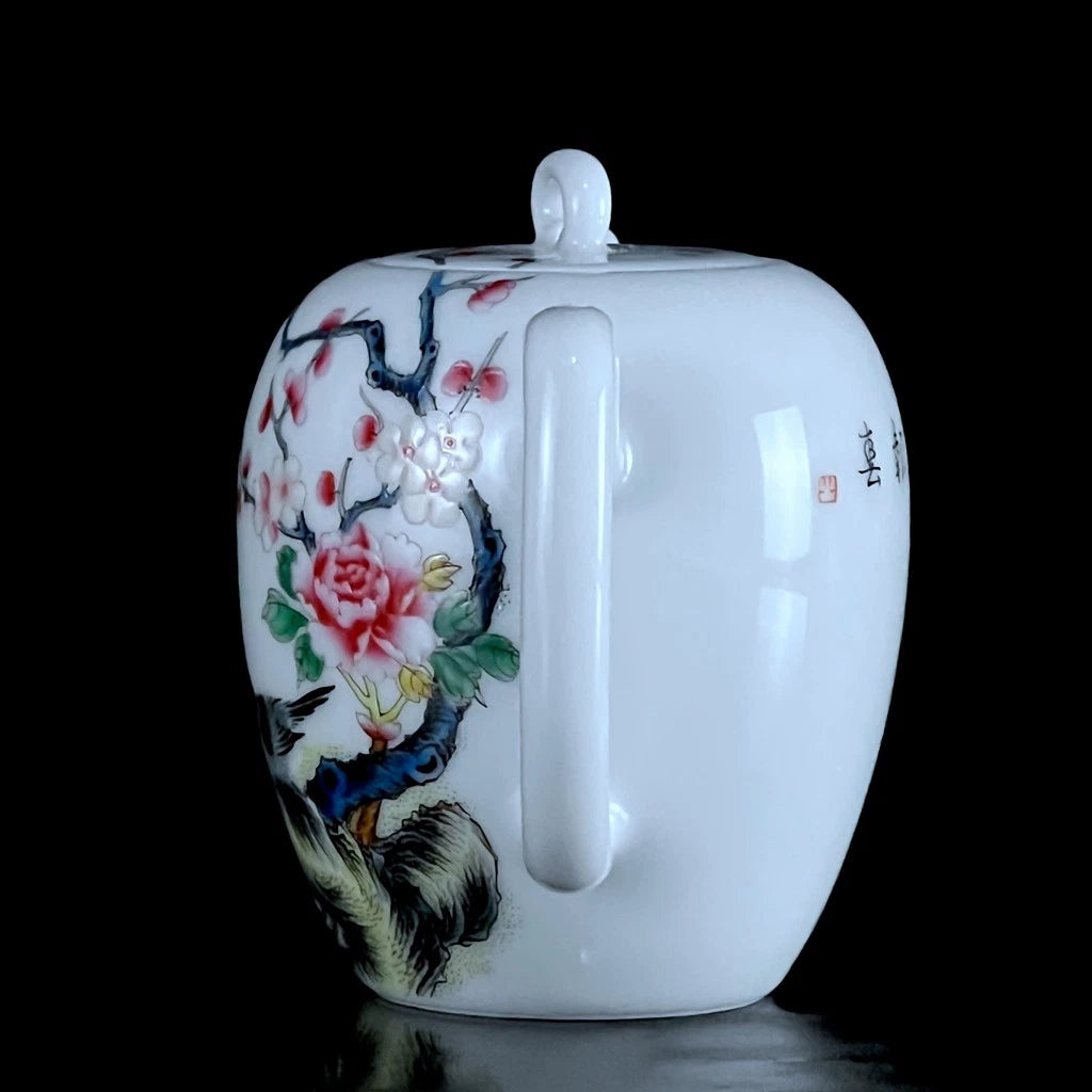 Chinese Enamel Colour Porcelain Hand Painted Exquisite Flowers&Birds Teapot 6423 | eBay