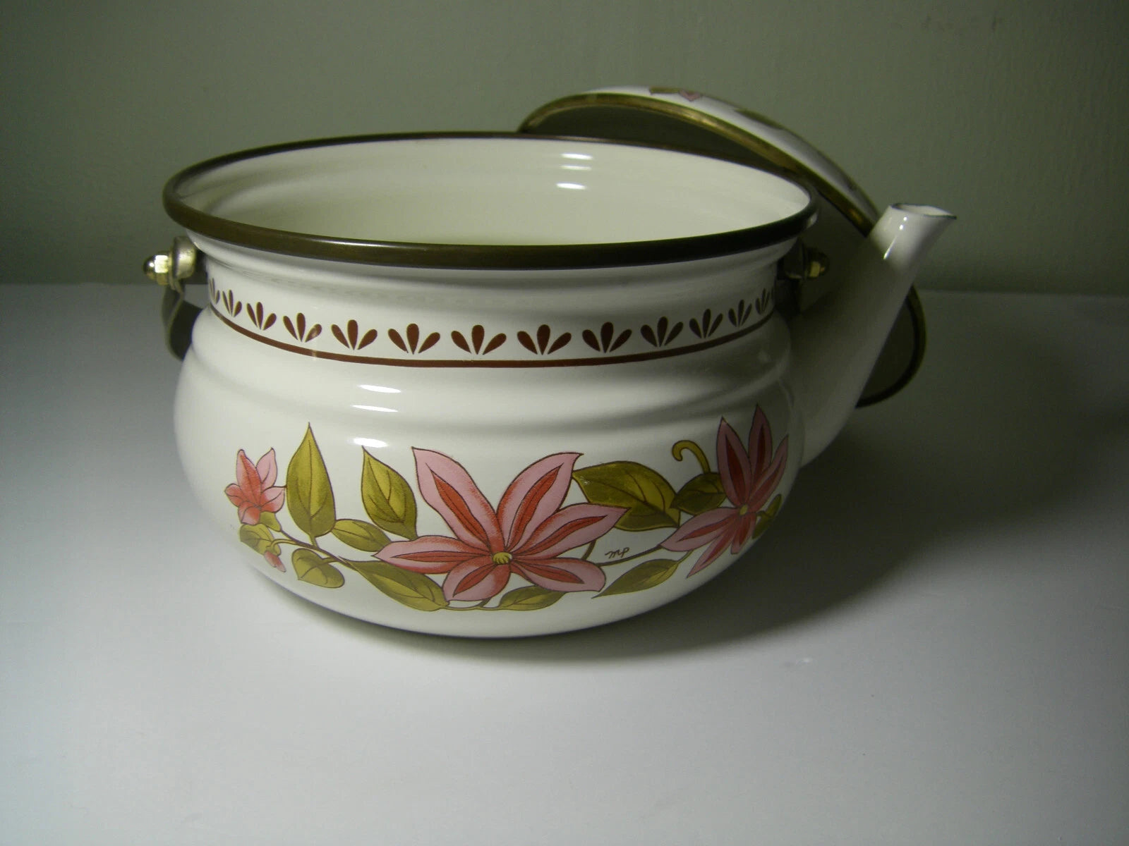 NEW VTG Gailstyn-Sutton Tea Pot Kettle Floral Porcelain Enamel Japan | eBay