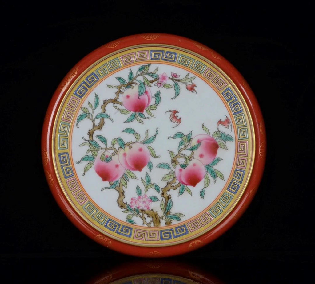 OLD CHINESE COLOUR ENAMEL PORCELAIN TEAPOT PLATE YONGZHENG MARKED ST316 | eBay