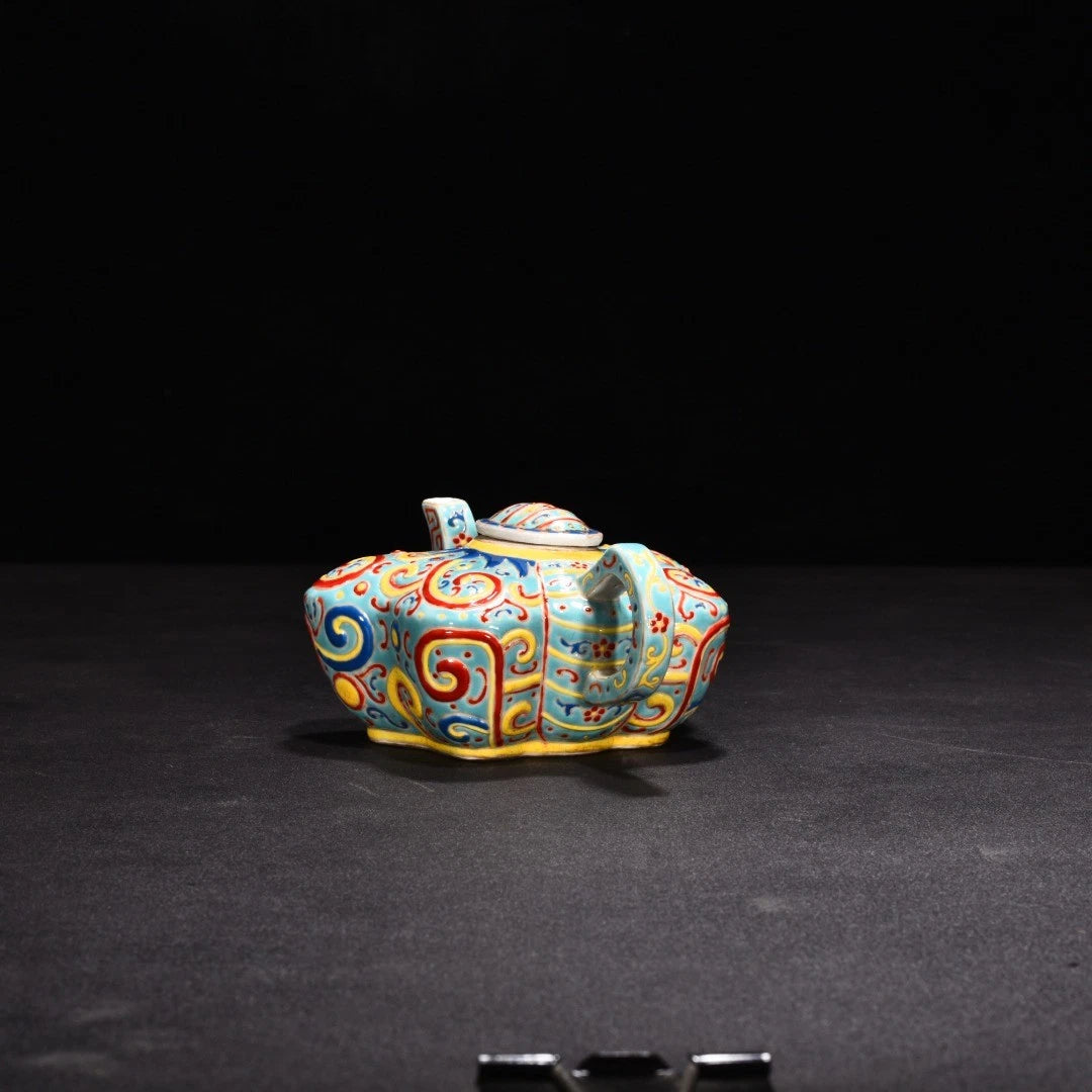 5.7" Old Heritage Qing Qianlong Mark Porcelain Colour Enamels Butterfly Teapot | eBay