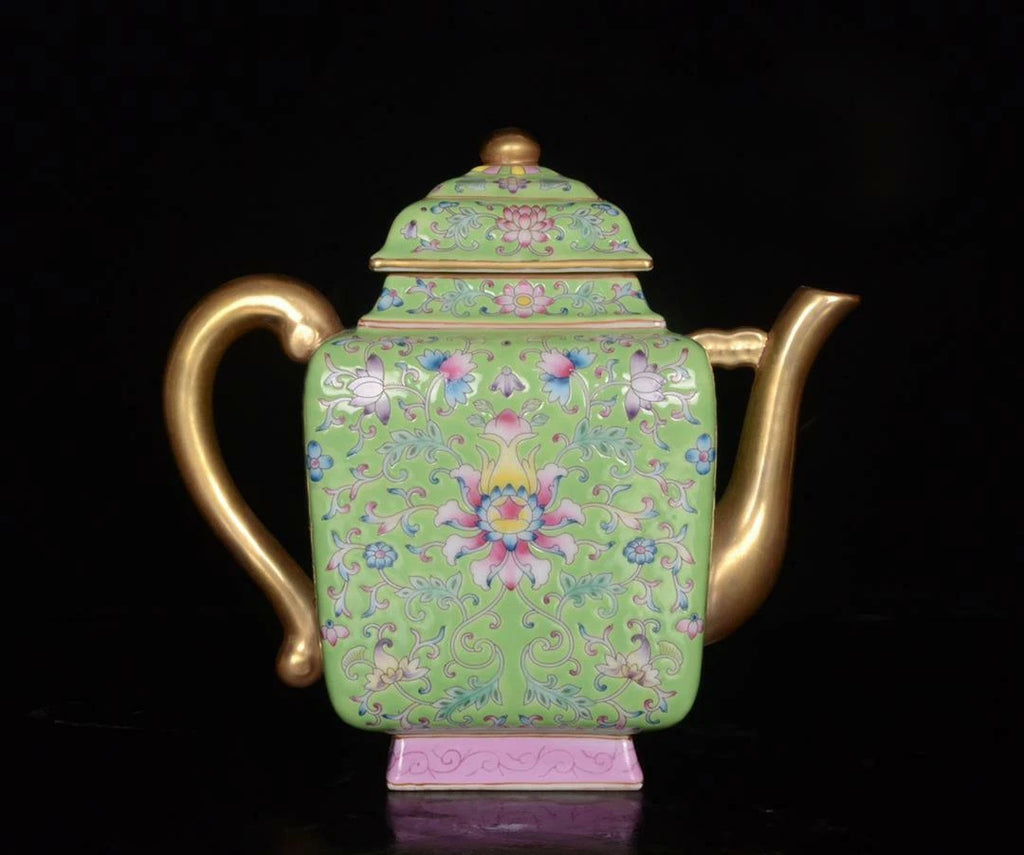 OLD CHINESE COLOUR ENAMEL PORCELAIN TEAPOT YONGZHENG MARKED ST52 | eBay