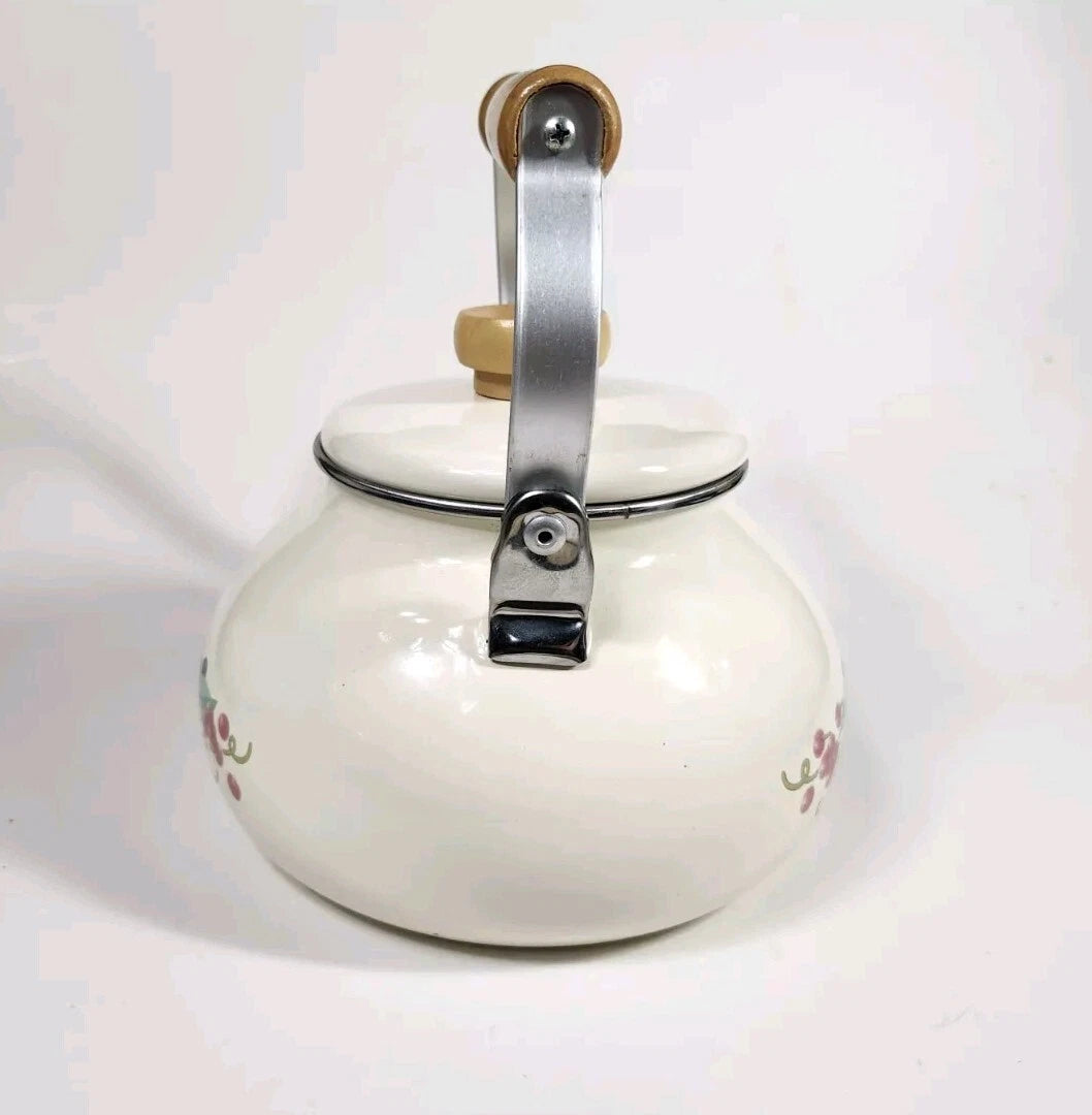 Corning Coordinates By Lincoware Porcelain Enamel Steel Teapot Vintage Decorated | eBay