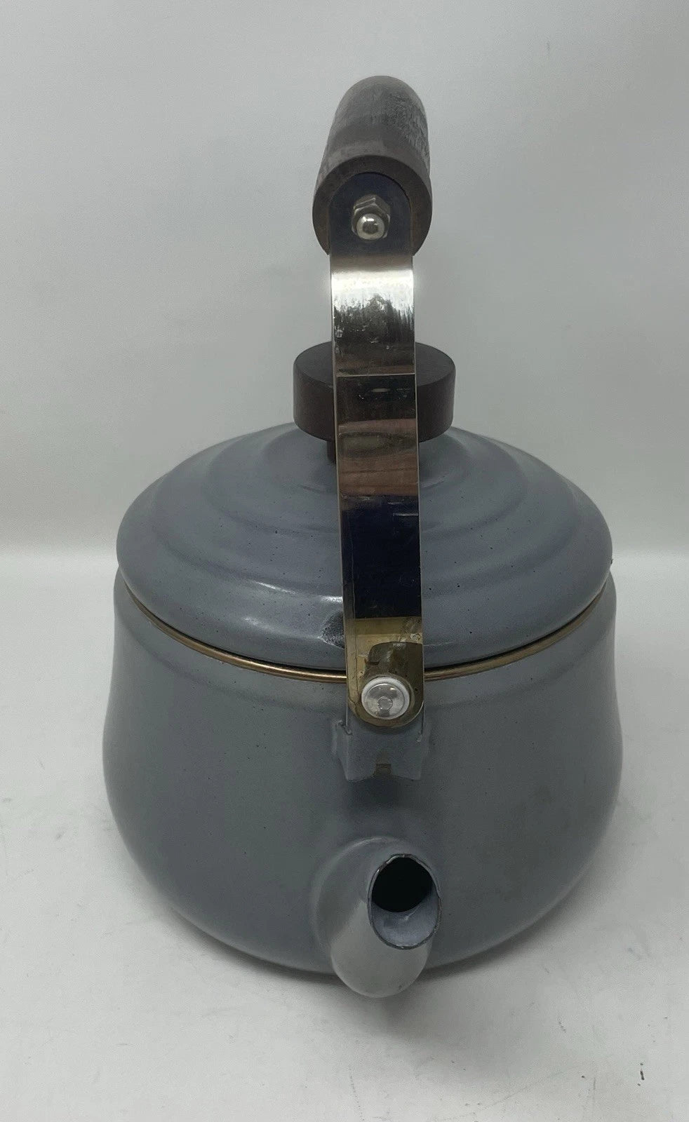 BAREBONES Enamel Teapot Vintage Design Baked Stainless Steel Rim | eBay
